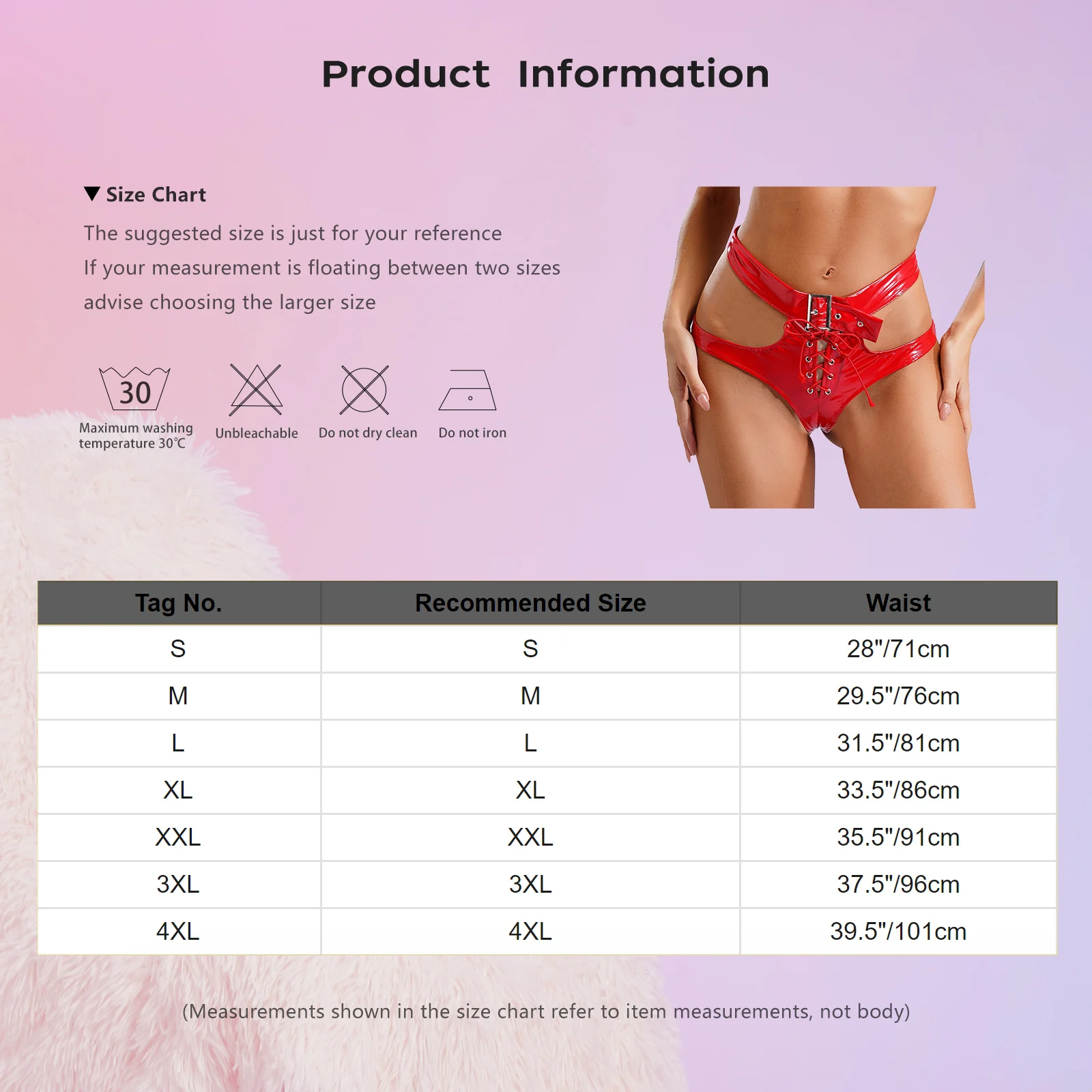 Hot Sexy Womens Patent Leather Briefs Punk Style Panties Cutout Lace-up Booty Shorts Lingerie Underwear Rave Party Clubwear