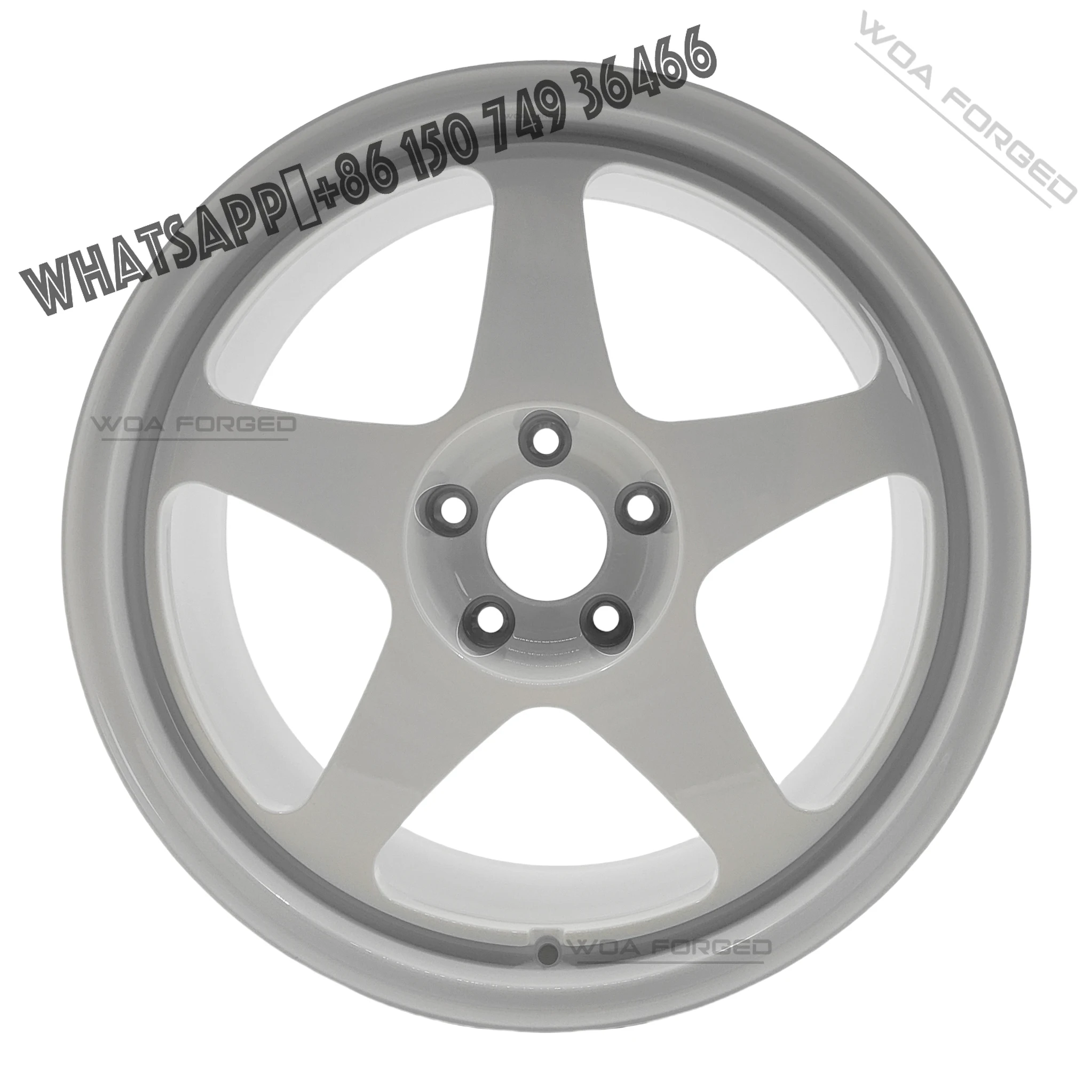 

New Arrival 17 18 19inch 5/112 5x114.3 5x120 5 Spoke White Wheels for Passenger Car