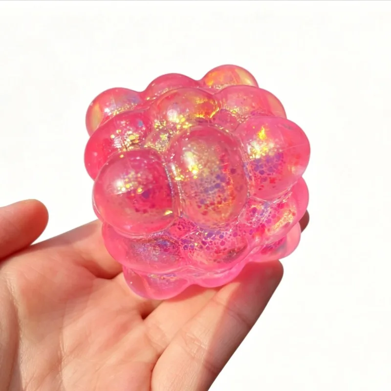 Glänzende Squishy-Würfel aus Maltose, Quetschspielzeug, Stressabbau-Spielzeug, farbige Dekompressionsgeschenke