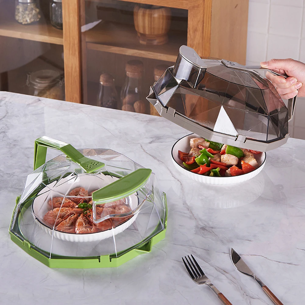 Microwave Cover for Food with Handle & Water Storage Box Clear Microwave Oven Splatter Guard 11.41in Plate Covers Kitchen Gadget