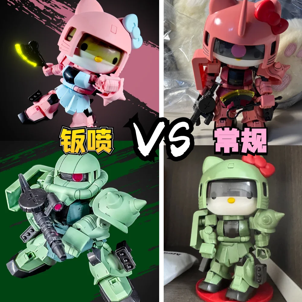 

2pcs Anime Figures Kt Ms-05 Zakuii Sd Action Figure Sdcs Assembly Model Statue Doll Collection Decor For Kids Toys Gifts