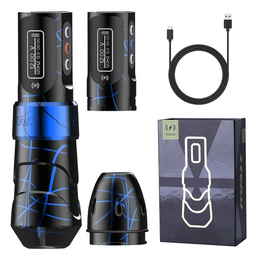 Máquina de tatuaje inalámbrica profesional YiLong Flux Max, pluma de tatuaje rotativa, máquinas de maquillaje permanente de 3,5mm para artistas de tatuajes