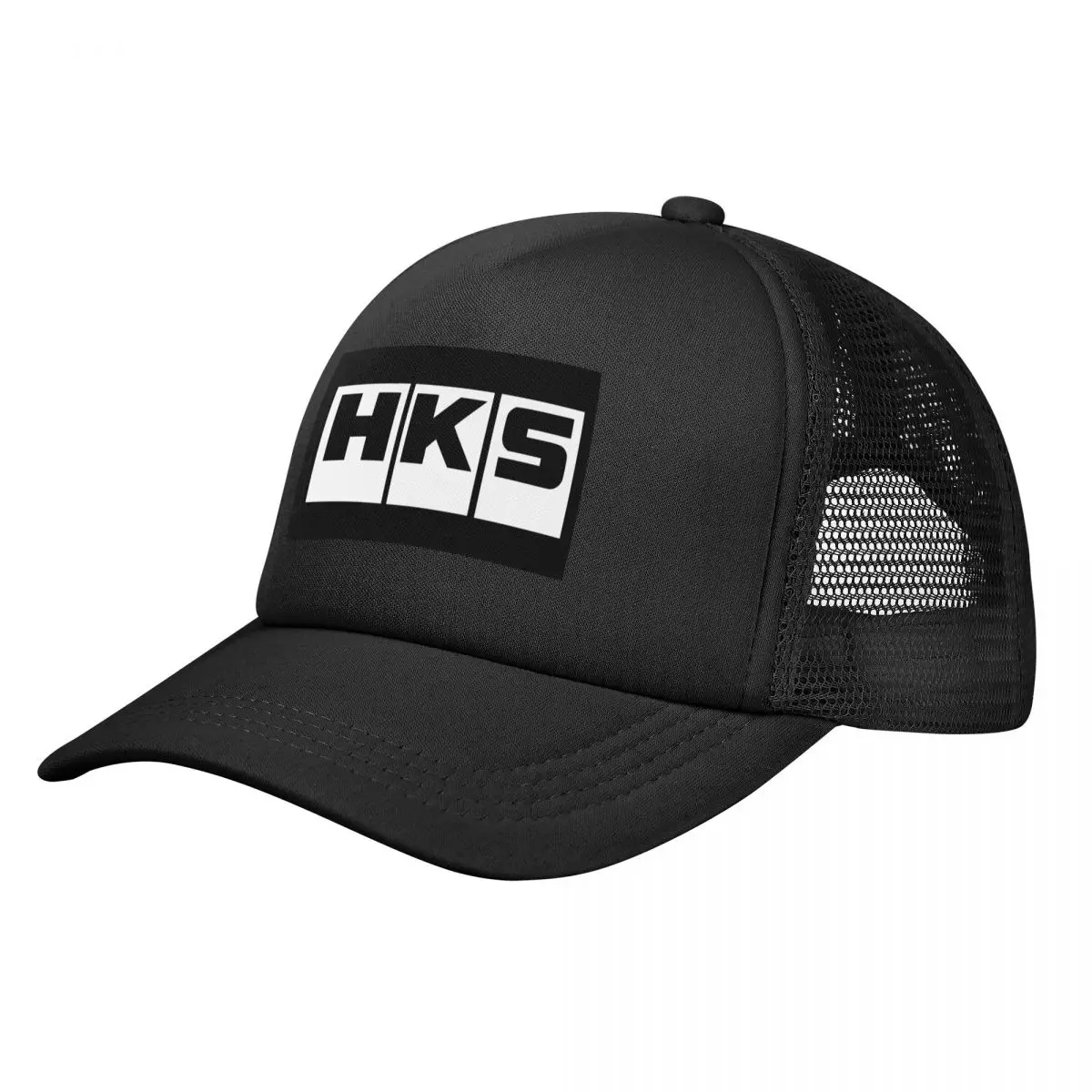 

Adult HKS Logo Trucker Hats Outdoor Mesh Baseball Cap Polyester Dad Hat Sun Hat Adjustable Dad Hat Summer