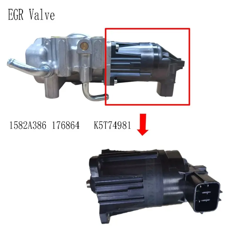 BB EGR Valve Replacement 1582A386 For Mitsubishi L200 KJ KK KL 2.4 Engine Part Number 176864 K5T74981