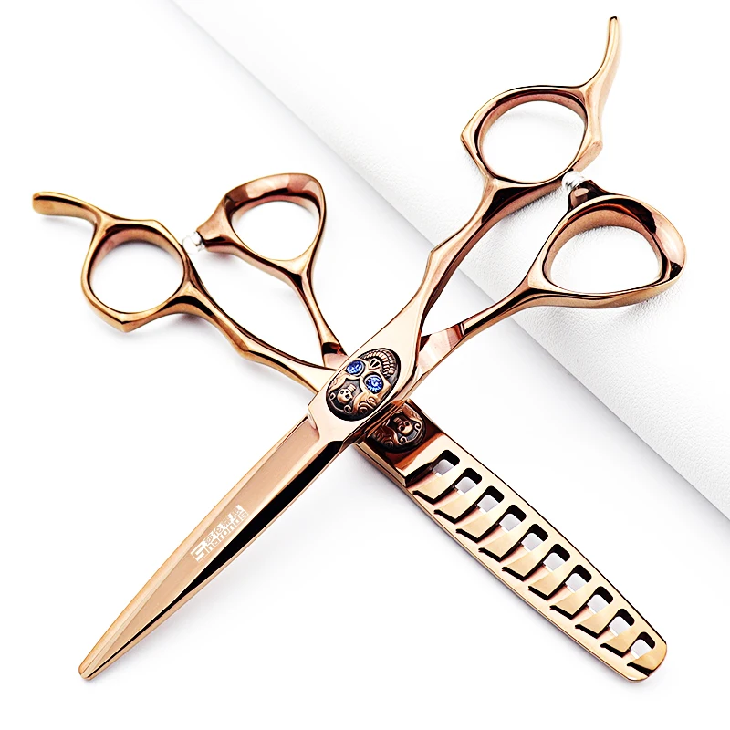 Professional Barber Cutting Shears for Grooming Salon 6" Japan Stainless Steel Hairdressing Scissors