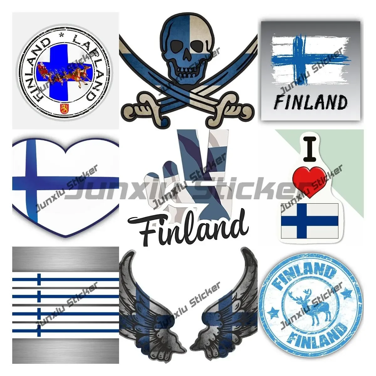 

Finland Flag Vinyl Decal Tactical Finn Flag Decal Sticker Finland Stickers for Vehicles Car SUV Funny Stickers for Motorcycle