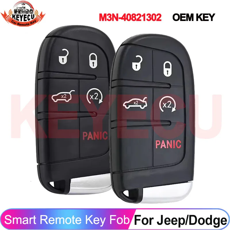 OEM M3N-40821302 ID46 Chip 433MHz For Jeep Grand Cherokee 2014-2021 Smart Remote Key For Dodge Charger Challenger Dart 2011-2018