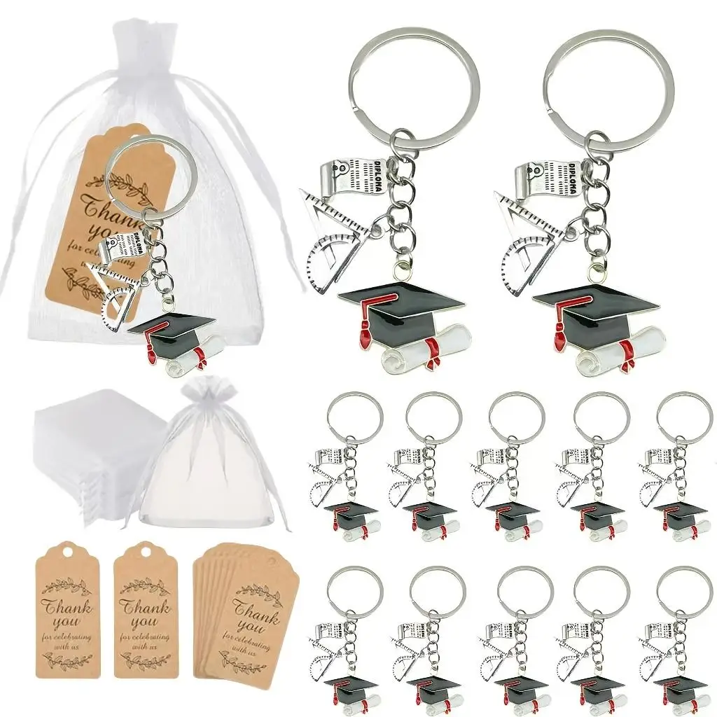 10-100sets Graduation Math Engineering Bulk Keychains for High School & College Party Favors School Activity Souvenirs