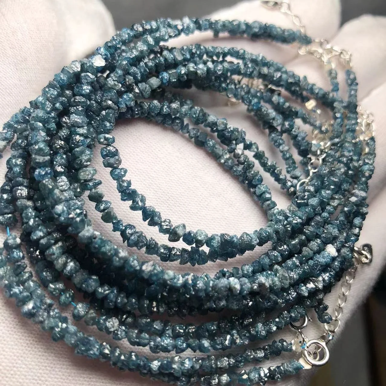 

Meihan Wholesale Top Natural Blue Diamond Original Rocks Loose Beads Gem Stone Bracelets & 925 Silver Design Trending Products