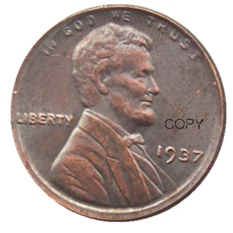 US 1937P/S/D Wheat One Cent 100% Copper Copy Coin