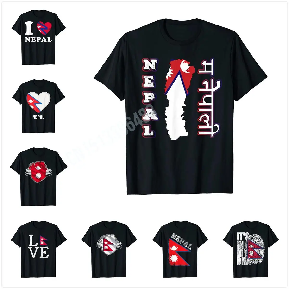 More Design Nepal Roots Flag Patriotic Nepali Heritage Patriot Day T-Shirt For Men Women T Shirt Hip Hop Tops 100% Cotton Tees