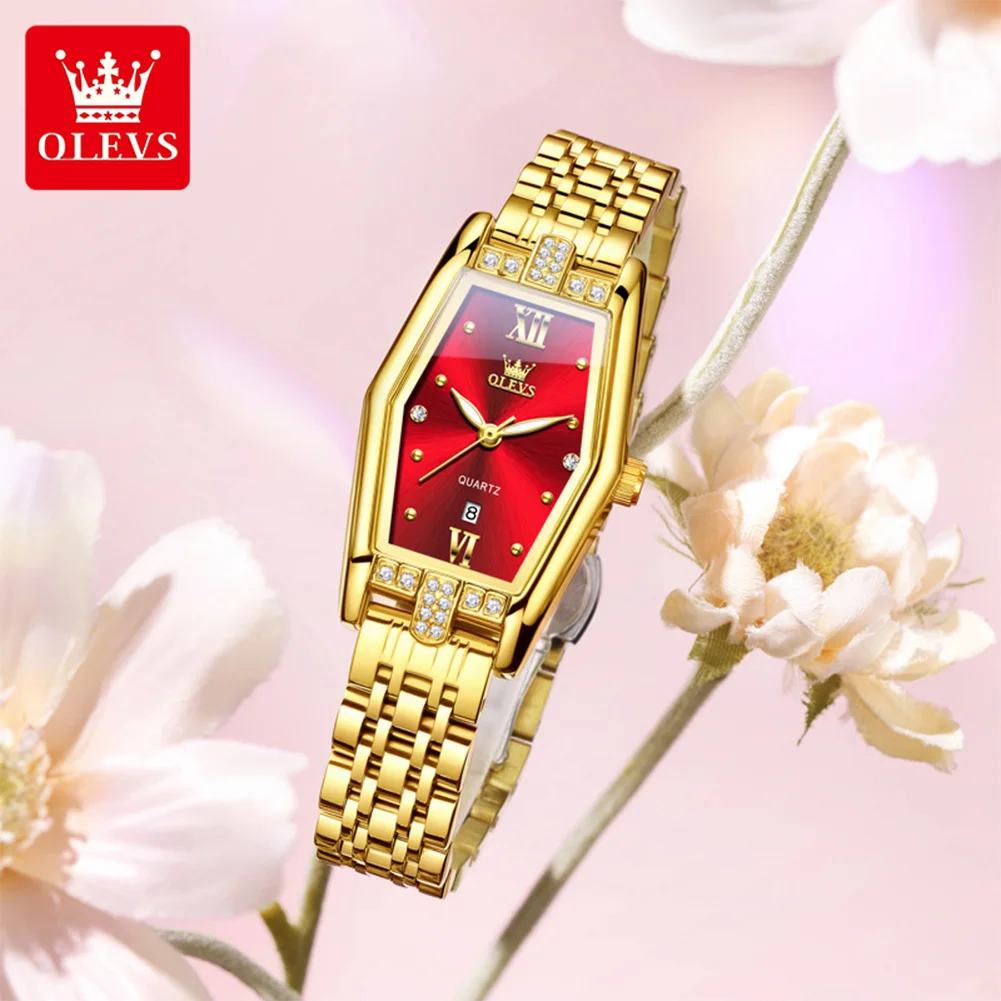 OLEVS 3699 Elegance Style Original Quartz Movement Women Watch Luxury Calendar Window Luminous 30m Waterproof Simple Watch