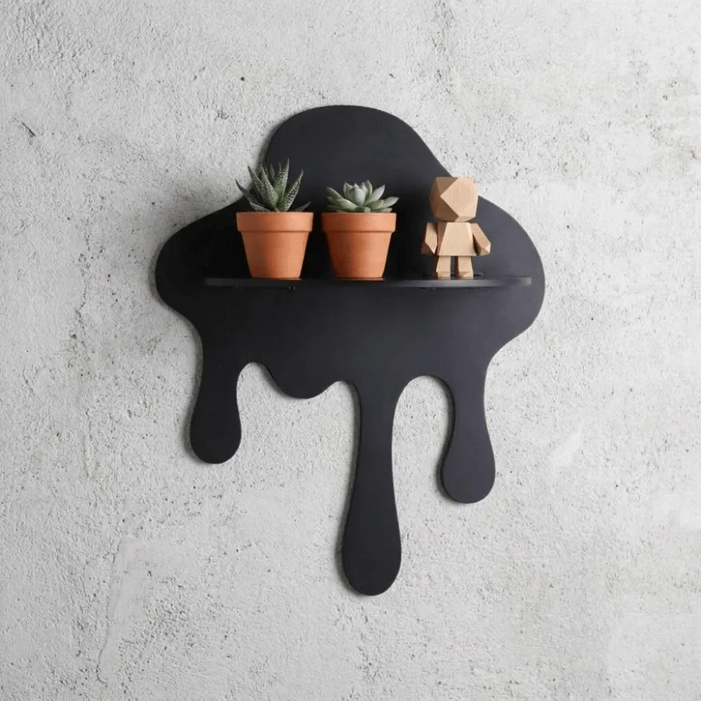 Irregular Cloud Floating Shelf Wall Mounted Multipurpose Decorative Wall Shelf Plastic Minimalist Wall Display Stand Nursery
