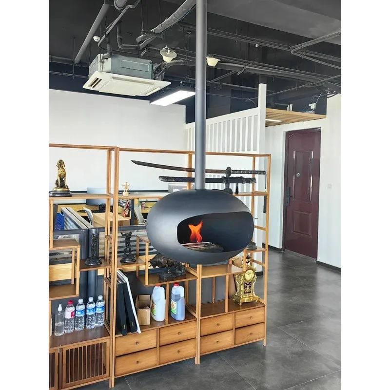 【Meilleure vente】 Chauffage d'intérieur suspendu Cheminée bio suspendue au plafond Cheminée flottante suspendue sur le toit