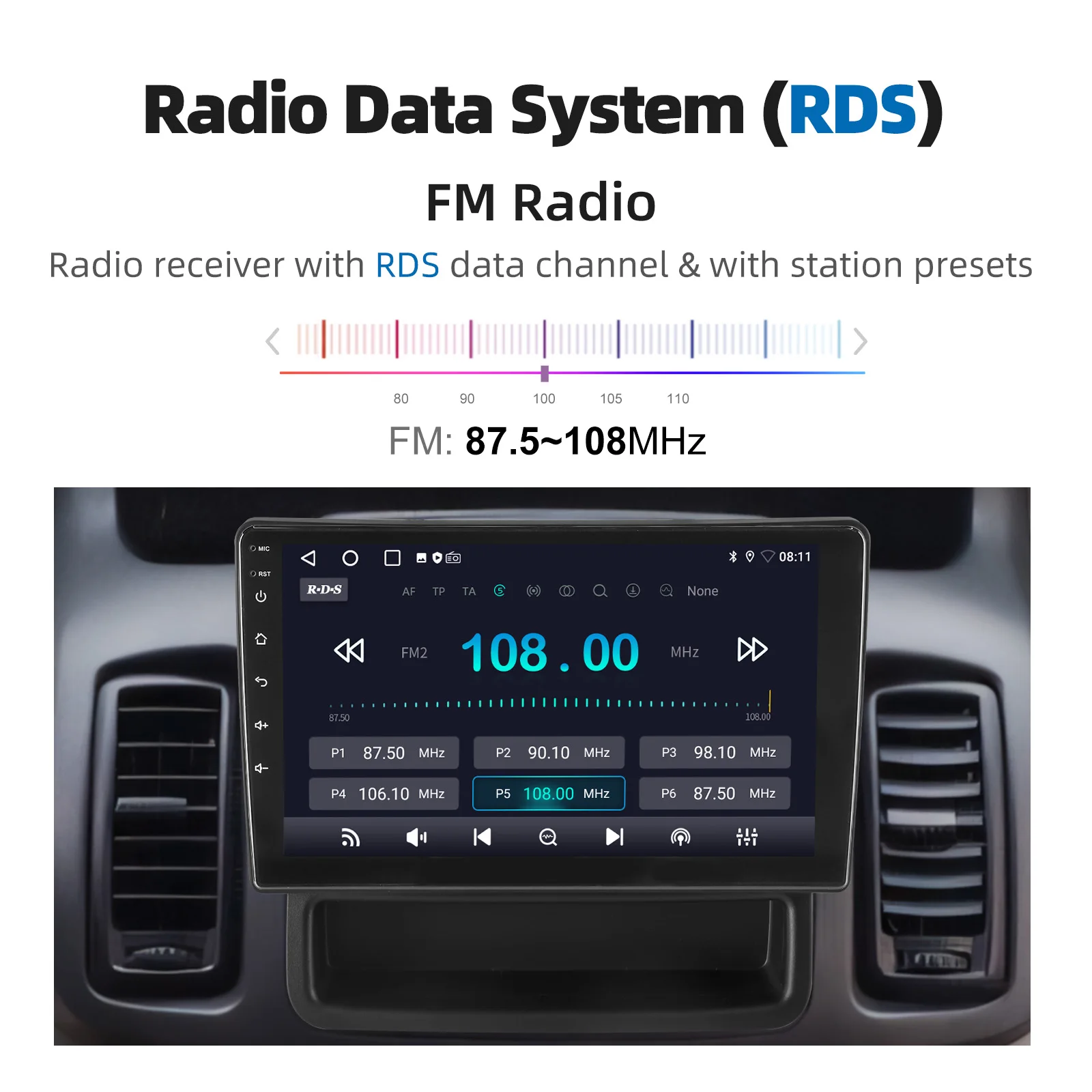ESSGOO Android 15 10.1 Zoll IPS Touchscreen Für Opel Vivaro A Renault Trafic 2 Apple Carplay Autoradio GPS Navigation WIFI Lenkradfernbedienung RDS FM Bluetooth USB Spiegel Link ASP Sound Canbus Geteilter Bildschirm – Detail 13
