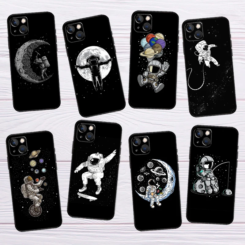Aesthetic Space Moon Astronaut For Samsung Galaxy M54 M14 M34 M56 M36 M16 M31 M11 M13 M53 M12 M32 M52 M35 M55 M15 M06 Case