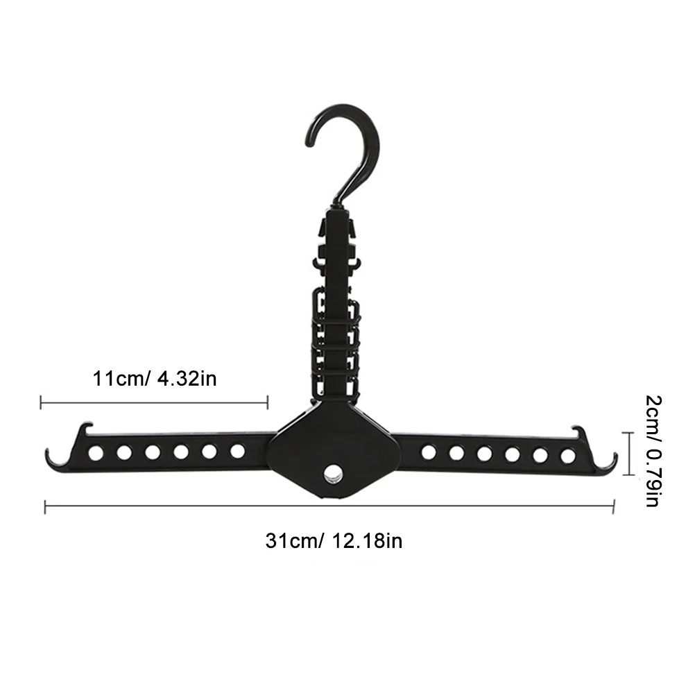 

Multi-Functional Plastic Foldable Clothes Hanger Space Saving Foldable Rack for Bedroom Laundry Home Use Clothes Hanger