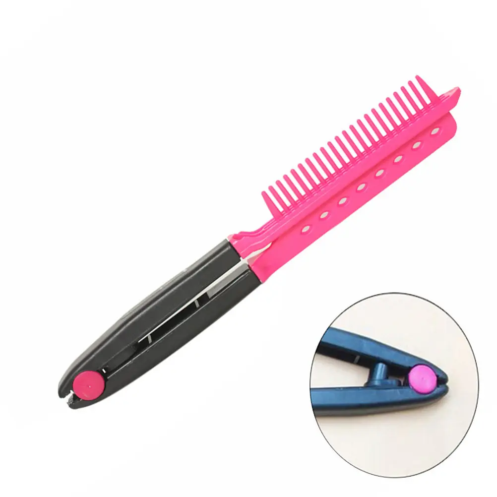 V Type Hair Straightener Comb Portable Salon Grade Styling Tool for All Hair Types Painless Bristles Travel Friendly Home Use