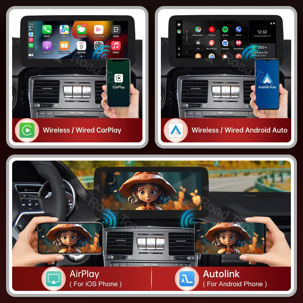 Pantalla Linux superior de carretera pantalla Multimedia inalámbrica CarPlay Android Auto para mercedes-benz Clase G 2013-2018 NTG4.5 NTG5.0