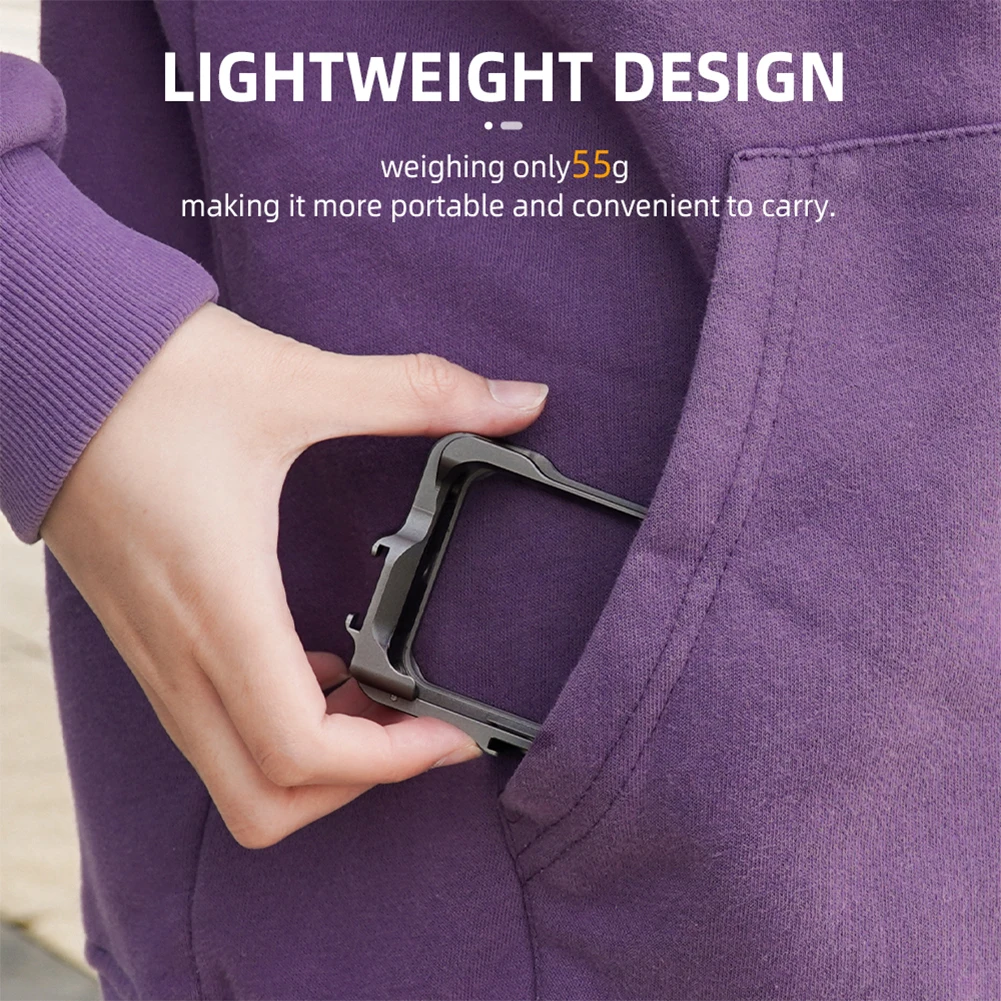 Aluminium behuizing met Cold Shoe Mount Metalen kooi Camera Beschermend frame voor Insta 360 Ace Pro 2-camera