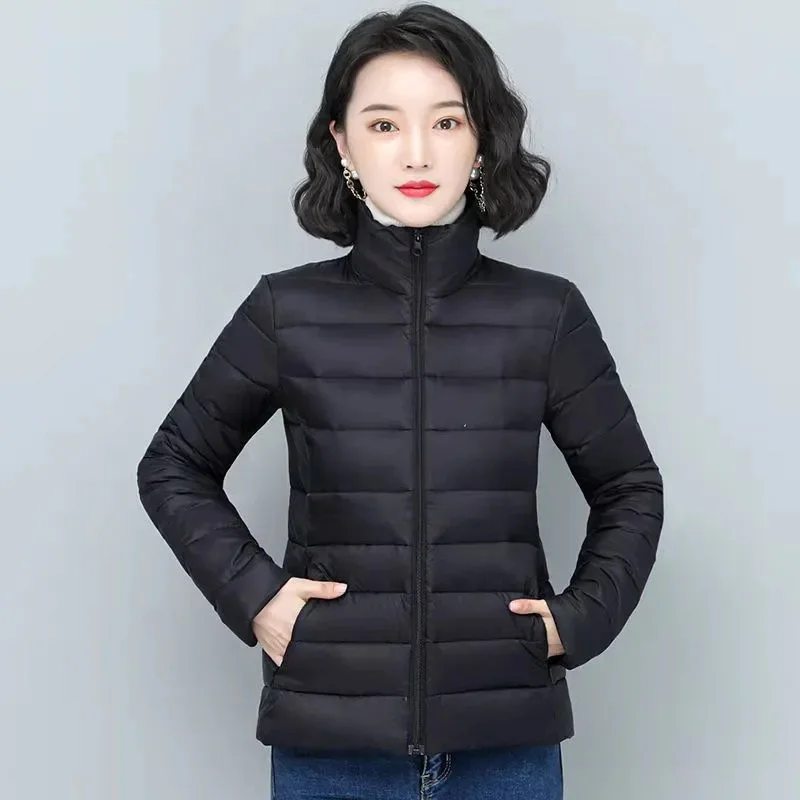 Doudoune courte rembourrée en coton pour femme, manteau chaud pour femme, vêtements d'extérieur polyvalents coréens, automne, hiver, nouveau, 2025