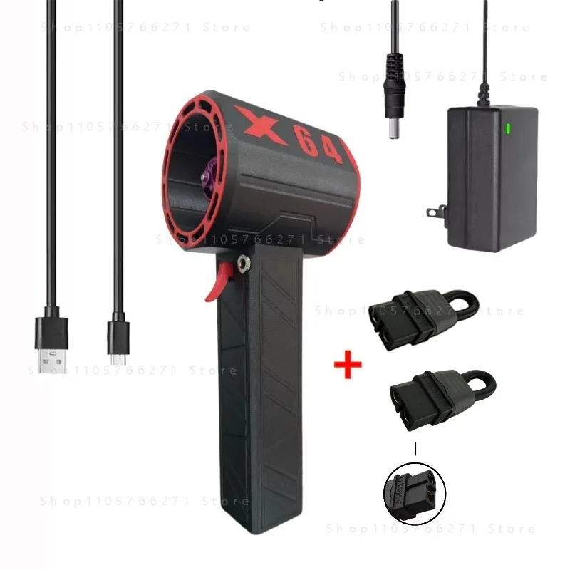 X64 Electric Dust Blower Brushless Motor 11 Blade 64mm Turbofan Stepless Adjustable Rechargeable 16.8V