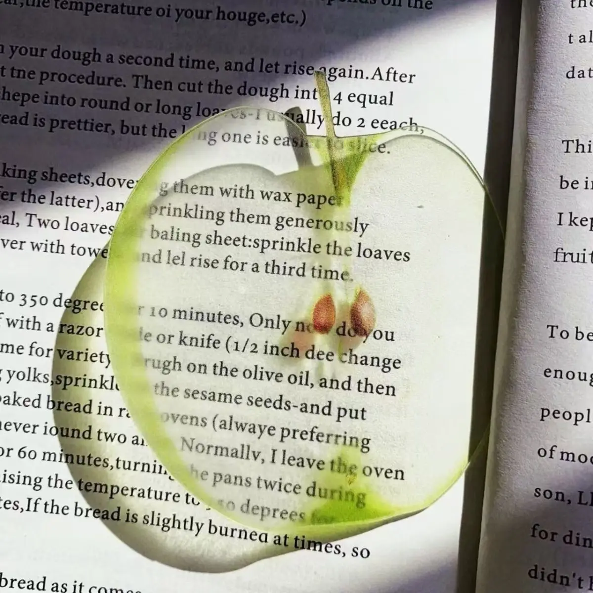 Original Watermelon Apple Green Apple Fruit Slice Bookmark High Appearance Acrylic Light Transmission Gift Clear Card