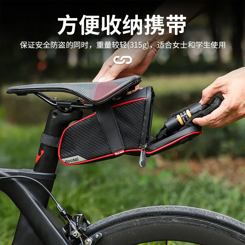 Cycling Enthusiasts Must Have Bicycle Chain Lock 4-digit Password Anti-theft Lock Mountain Road Bike Lock Cycling Bike Lock