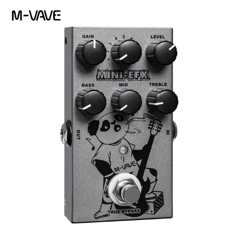 M-VAVE Delay Effect Unit Reverb/Overload/Distortion/Clear/Excitation Electric Guitar Multi-functional Single Block Effect Unit