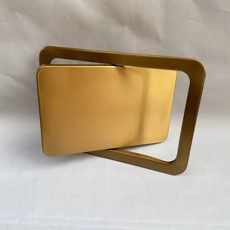 1Pc Square Rectangular Circular SUS304 Counter Mount Trash Swing Lid Cover Gold Black White