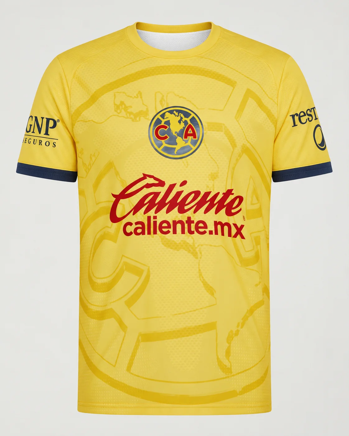 Club America 26-27 Heim-Fußballtrikot Gelb Herren Kurzarm Rundhals Fußballshirt Spiel- und Trainingstrikot – Detail 10