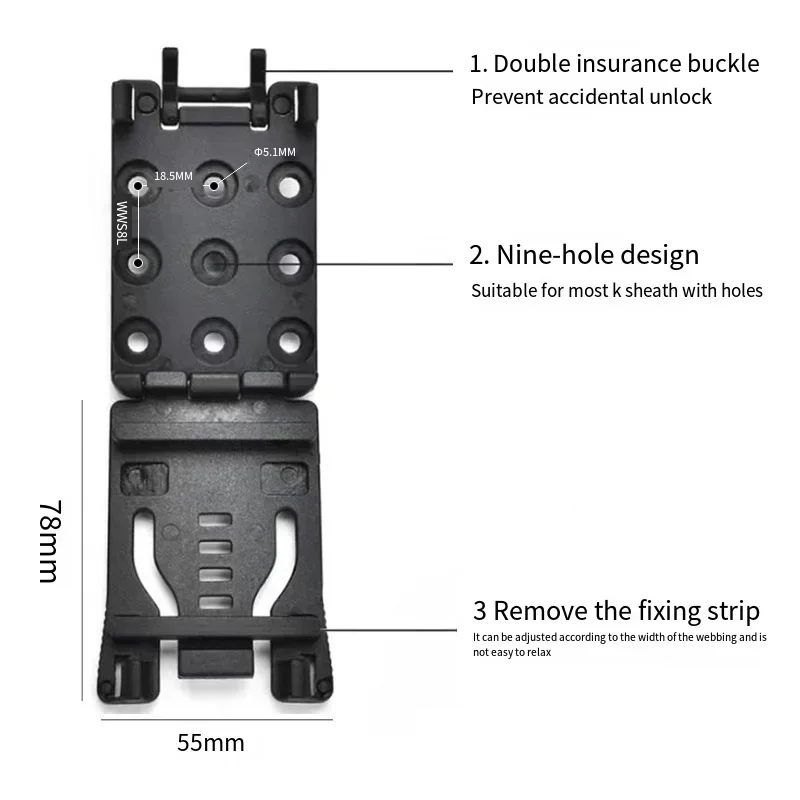 HANDMADE K SHEATH KYDEX Logo for Leatherman Surge,TTI PLUS,OHT,REBER,Signal,MUT view 4