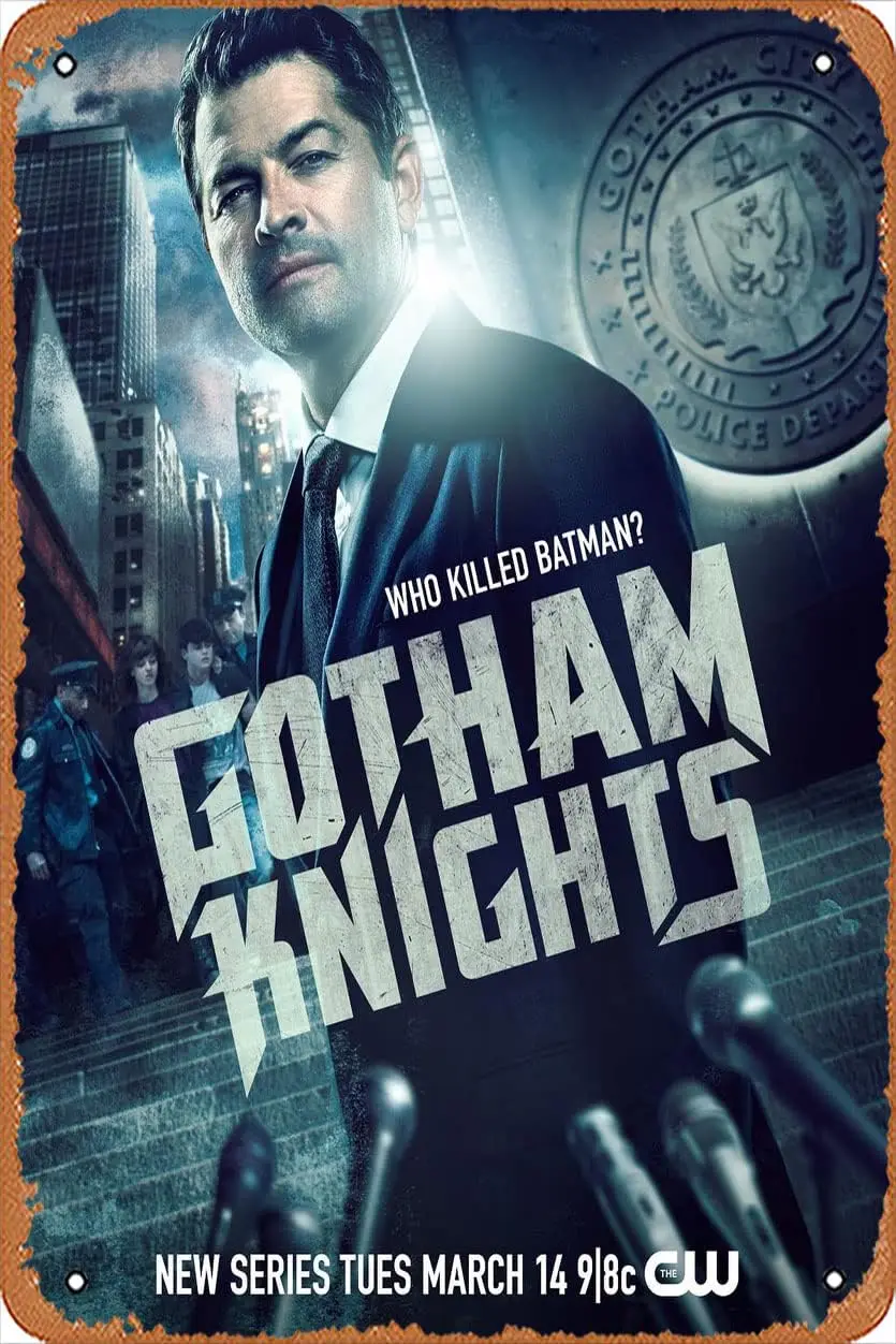 Gotham Knights (Misha Collins, Harvey Dent) TV Poster Tin Sign Film Movie Cinema Theater 8x12 Inches - Vintage Metal Tin Sign fo