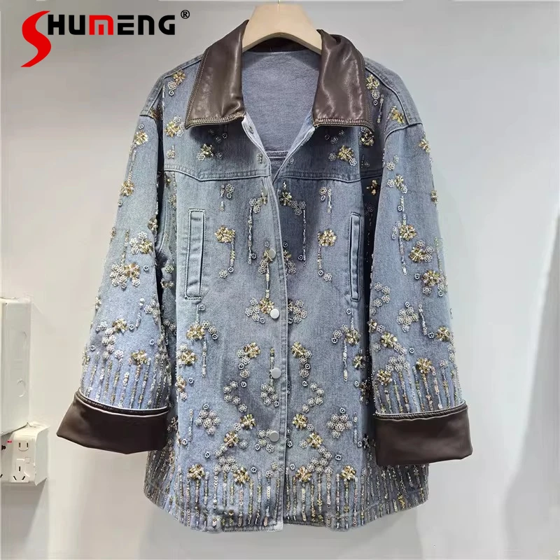 

Женские джинсовые куртки и топы с вышивкой и бисером, весна 2026: Новинка, Свободный крой, Комфорт, Стиль, Универсальность, Шик, Тренд