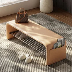 Nordic Simple Ottomans Doorway Shoes Changing Stools Home Living Room Sofa Bench Designer Coat Rack Stool with Storage Furniture