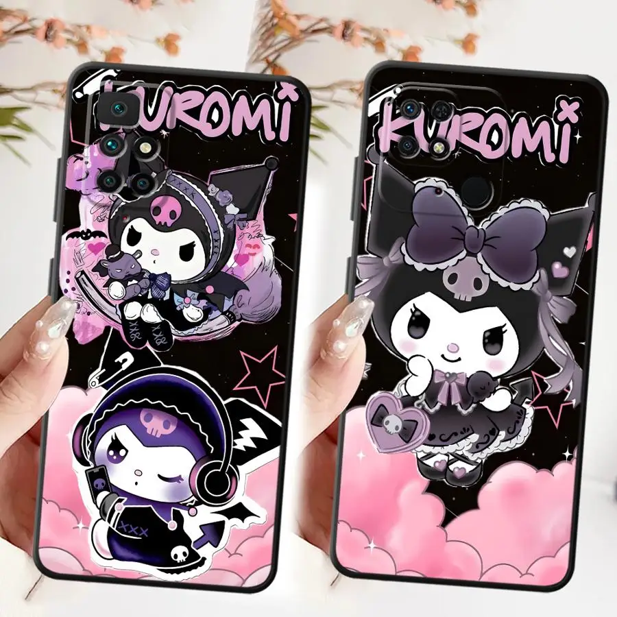 Custodia morbida per telefono posteriore per Xiaomi Redmi 9A 9C 9T K40 K50 Gaming 13C K60 12C 10 A5 12 A1 A2 Plus Love Cartoon Kuromi