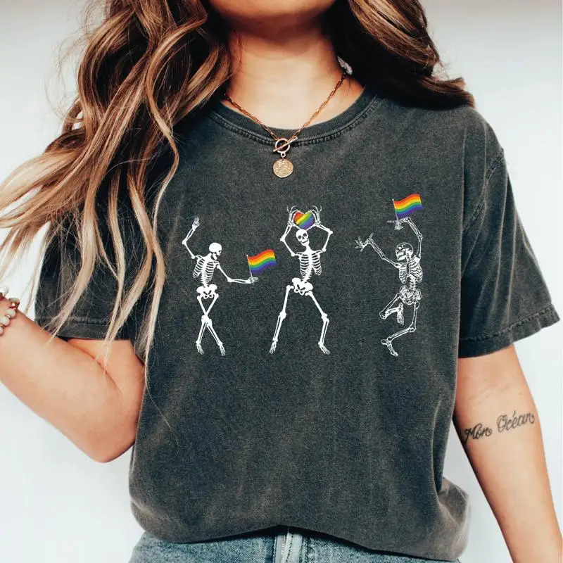

Футболка Skeleton Pride Rainbow LGBTQ Funny Gay Lesbian Bisexual Ally LS985