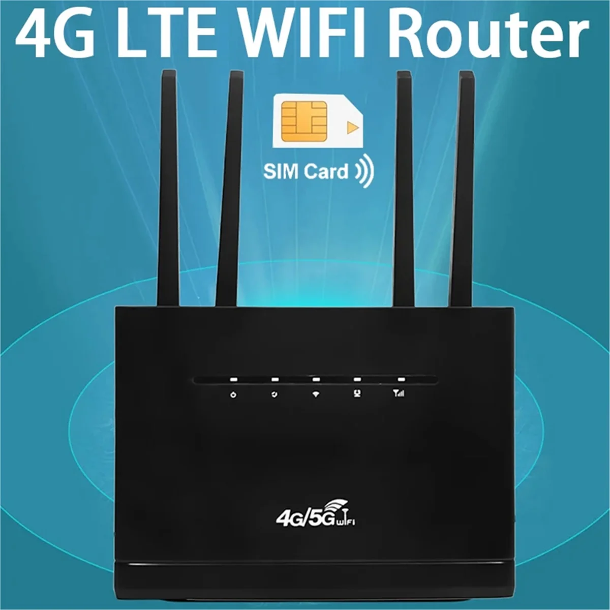 Router wireless WR710 300Mbps 4G LTE Router WIFI Modem 4 Antenna esterna RJ45 WAN LAN con slot per scheda SIM-Spina UE