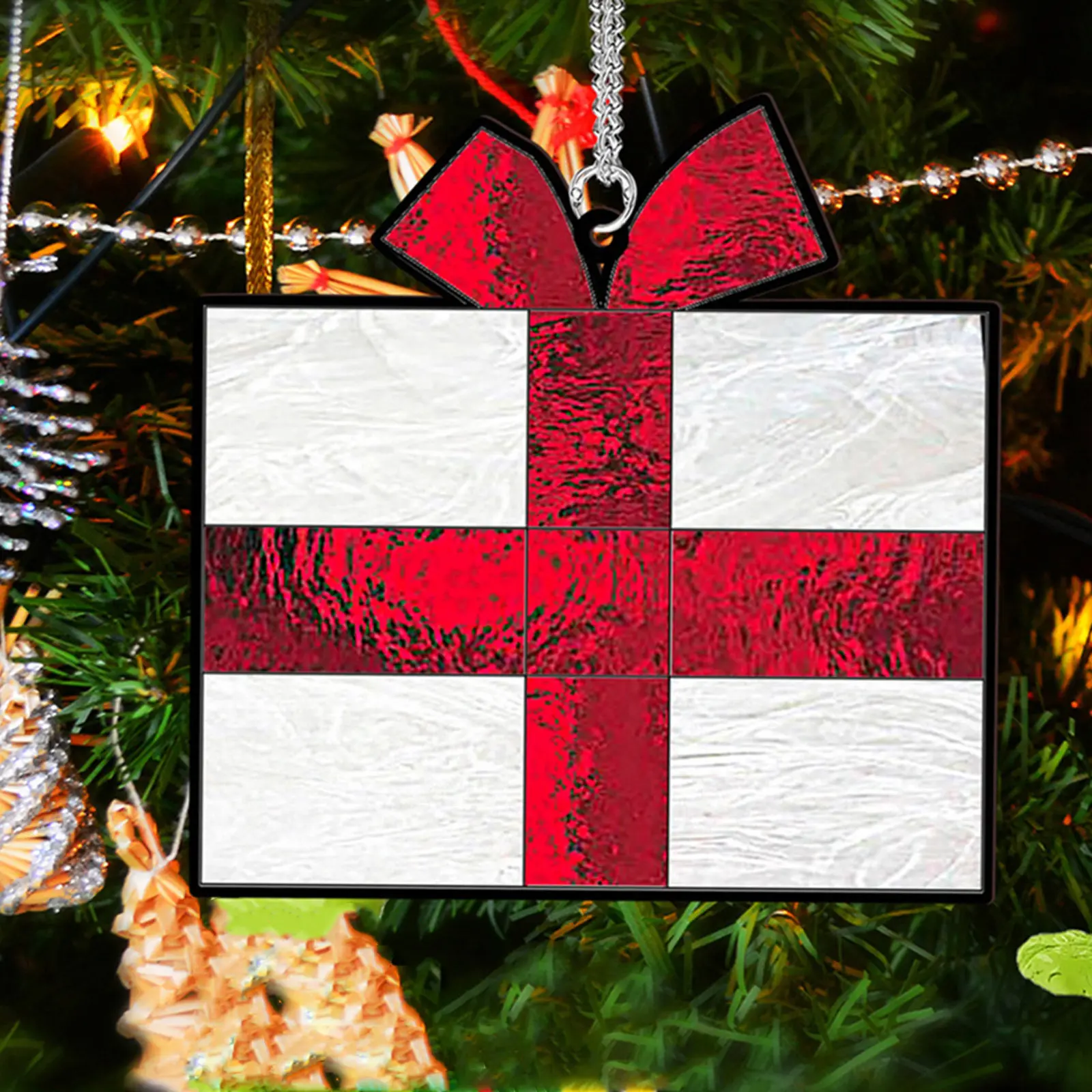 Xmas Tree Hanging Ornament Acrylic Christmas Decor Wall Window Pendant Festive Party Decoration Photo Prop Holiday Scene Layout