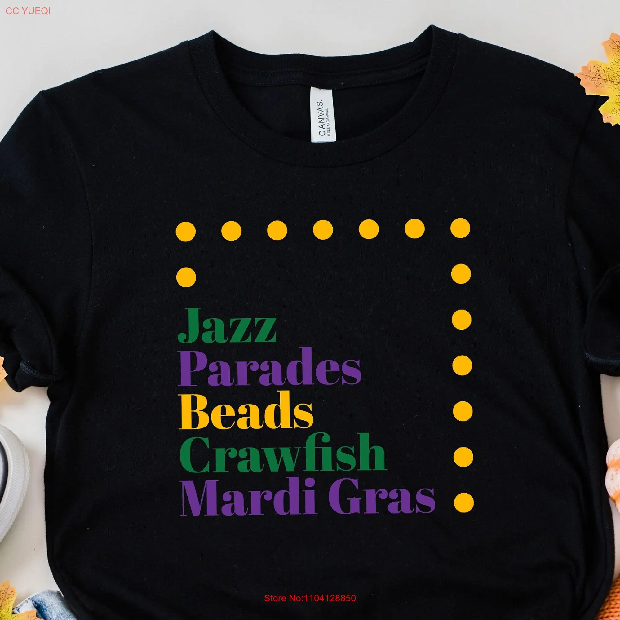 Jazz Parades Beads Crawfish Mardi Grass T Shirt Gras Women Mask Fat Tuesday Carnival long or short sleeves