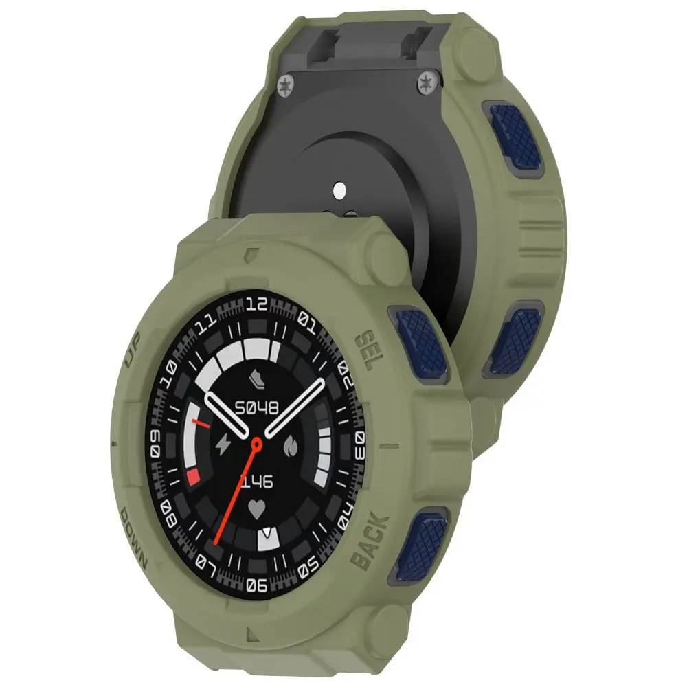 Soft TPU ป้องกันกรอบกันกระแทกสมาร์ทวอท์ชขอบกรอบป้องกันหน้าจอสำหรับ amazfit Active