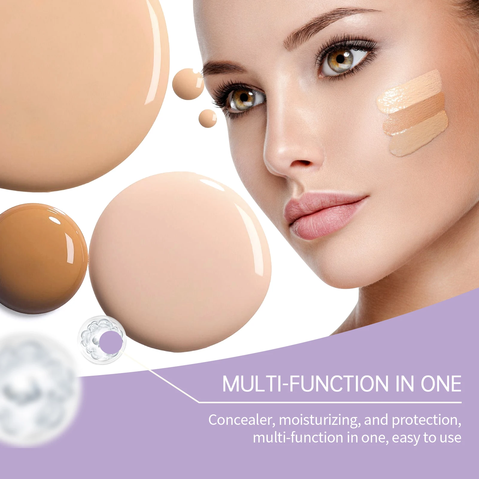 อีลโฮปคอนซีลเลอร์ให้ความชุ่มชื้นยาวนานสีธรรมชาติกันน้ำแต่งหน้าน้ำหนักเบา