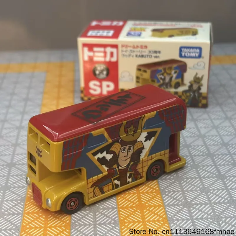 

Tomy Diecast Alloy Collectible Car Model Double Decker Bus 30th Anniversary Dream Toy Story Woody Collection Display Gift