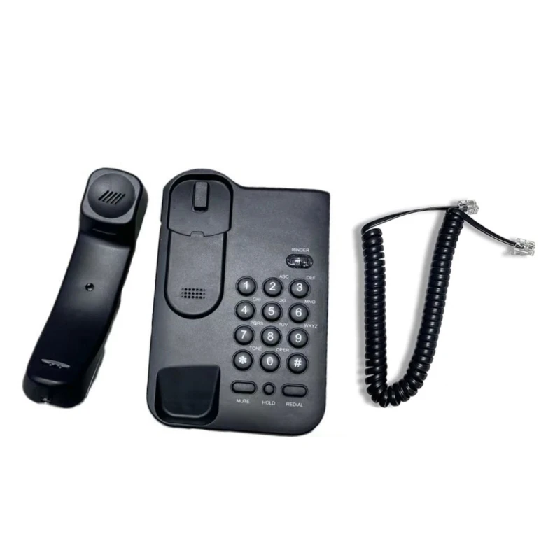 Corded Landline Phone Big Button Wall Mount Landline Phones Fixed Telephone for Office Home Hotel Bathroom Dropship