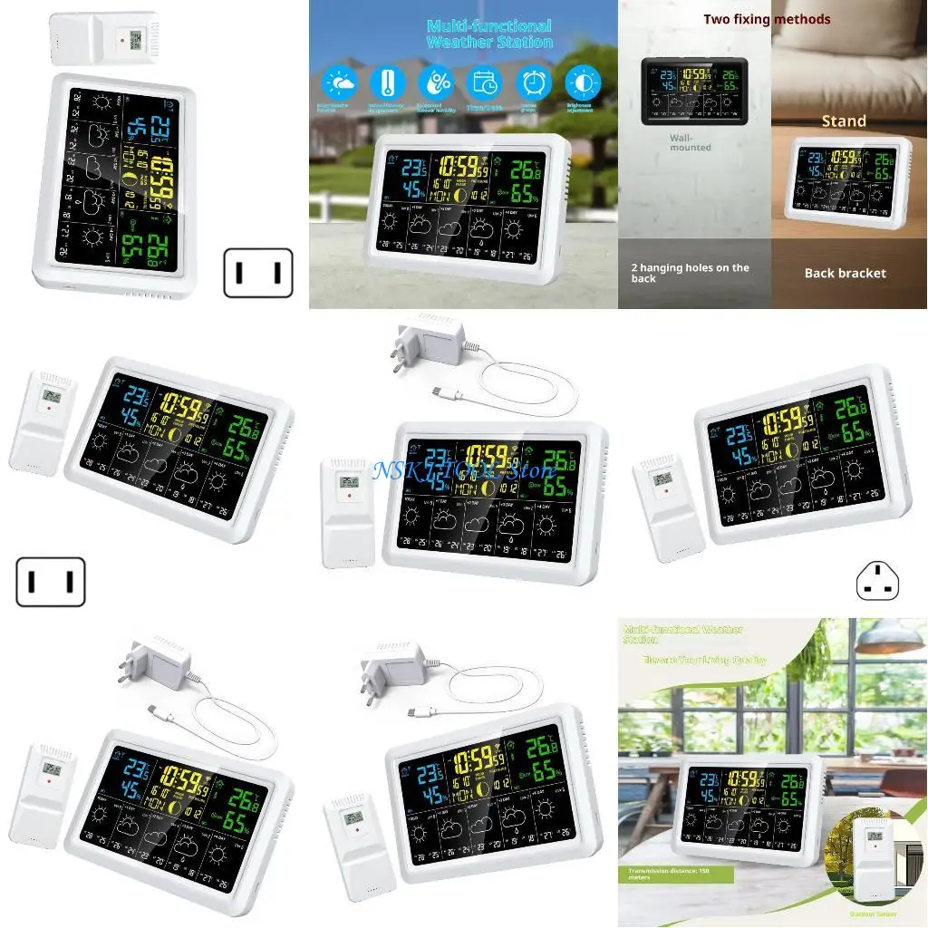 

L8RC Wireless Weather Stations LCD Display Accurate Temperature Hygrometer Alarm Clock And Future Weather Prediction