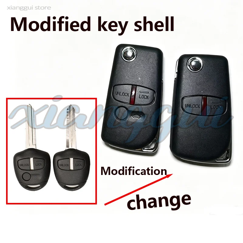 Модифицированный корпус ключа зажигания с 2/3 кнопками для Mitsubishi Lancer EX Evolution Grandis Outlander ASX Triton Pajero