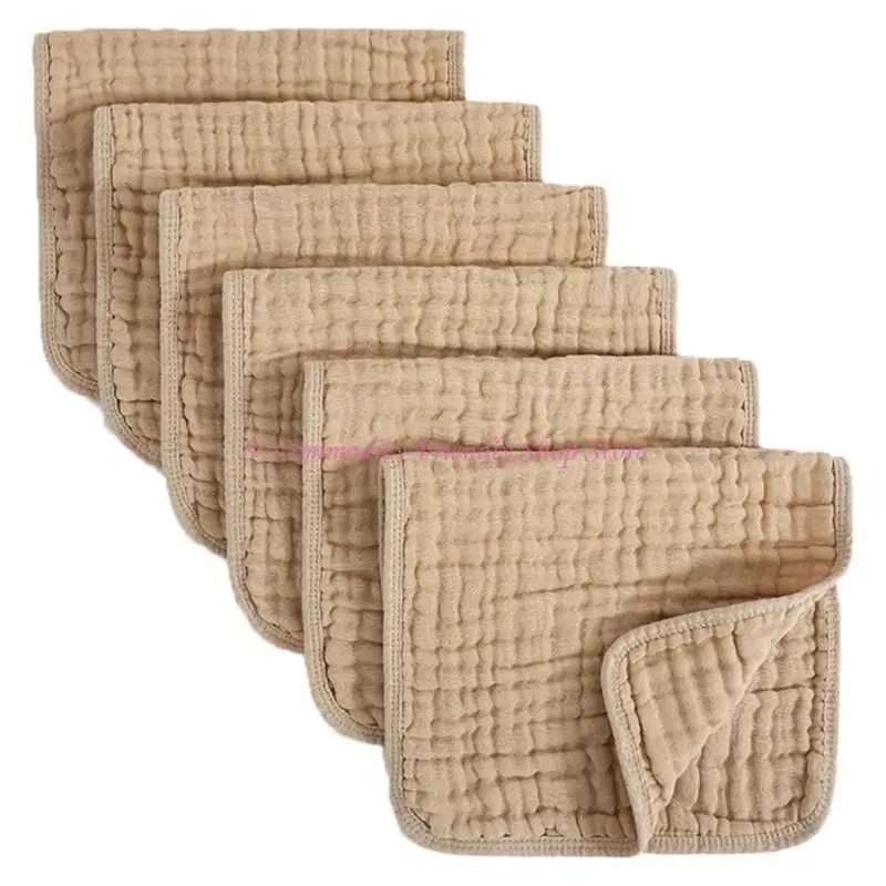 

85AE, 6 шт., детские салфетки от отрыжки, полотенце для лица, подплечник, 6-слойный, для слюнотечения и прорезывания зубов