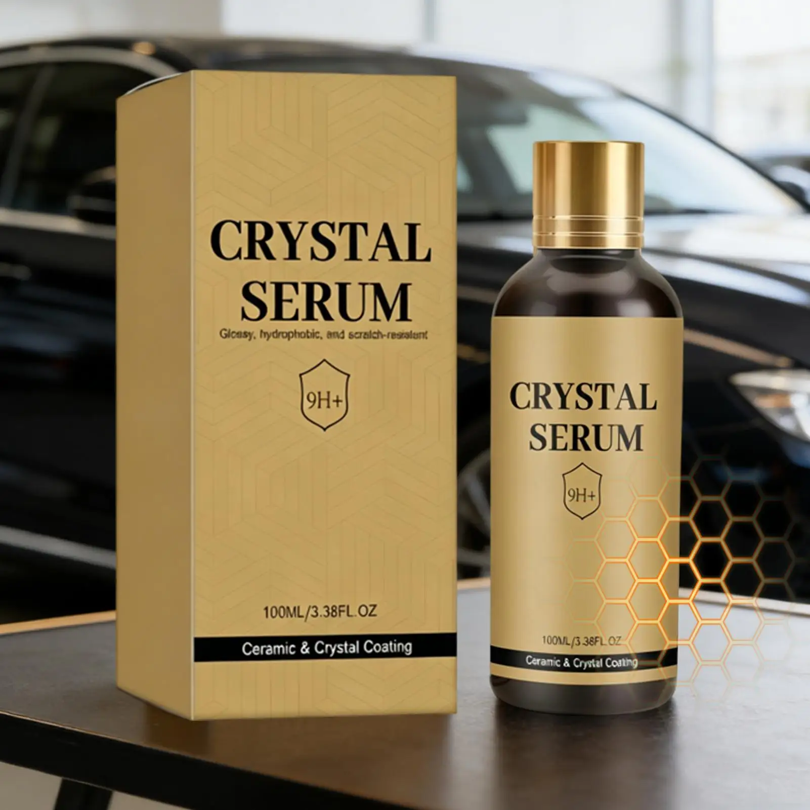 Revestimiento Cerámico para Autos 9H, Protección Duradera de 100 ml, Revestimiento Automotriz Hidrofóbico, Kit de Detallado para RV, Camioneta, SUV, Alto Brillo
