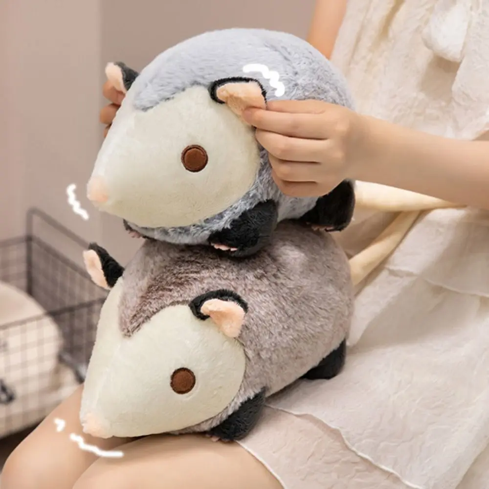 ตุ๊กตาหนูผ้าฝ้าย PP แบบจำลอง ตุ๊กตาหนูนุ่มนิ่มแบบอินเทอร์แอคทีฟ ของเล่นตุ๊กตาหนูเหมือนจริง ของสะสมตุ๊กตาหนูแบบสมจริง
