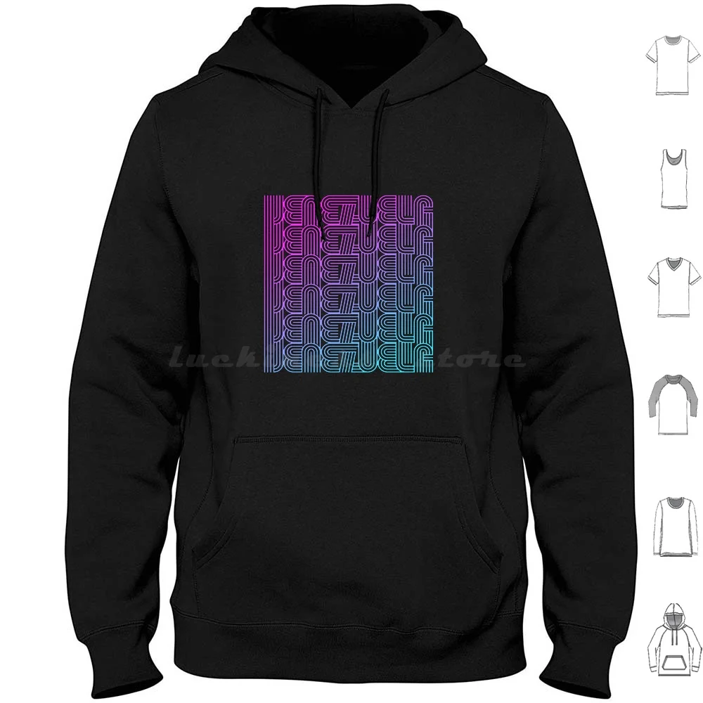 Kinetic Venezuela Hoodies Long Sleeve Venezuela Vzla Neon Venezuelan Design Future Pattern Typography Venezuelan Art